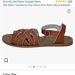 Salt Water Sandals by Hoy Shoes Girl's Retro sandal - tan